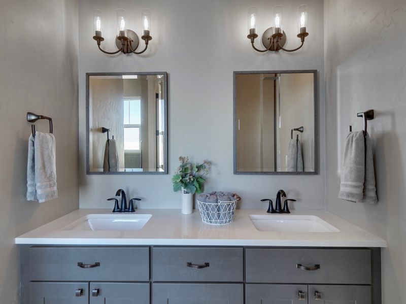 Double Vanity with LED Lighting