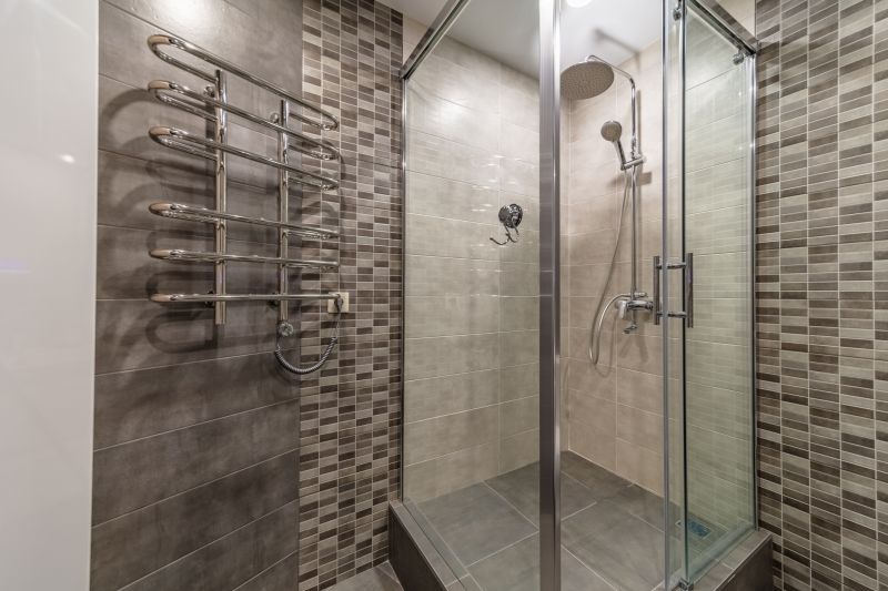 Modern Shower with Custom Tiles